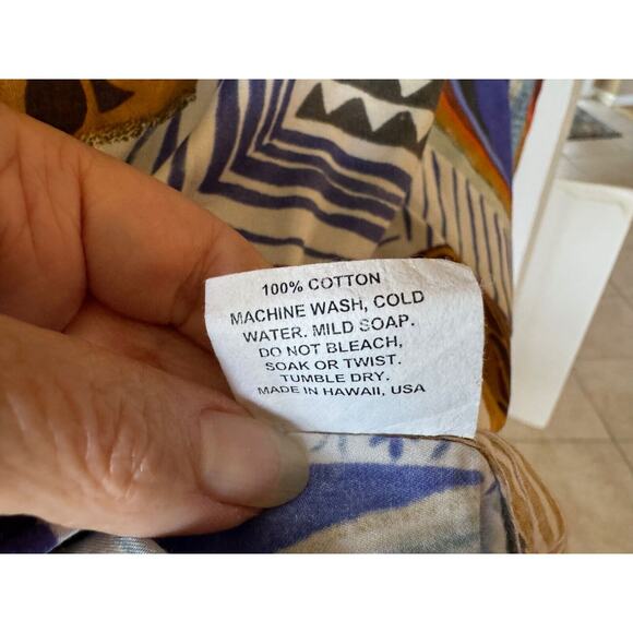 Vintage Jams World Hawaiian Shirt Sz 2X Surf Line Geometric Button Down - Picture 7 of 10